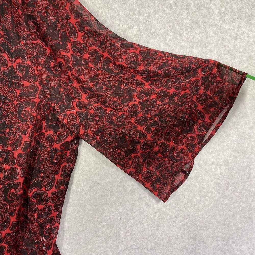 Maggie Barnes for Catherines Womens Plus Size 2X Red Blouse + Tank Top 2 Piece - Picture 4 of 14